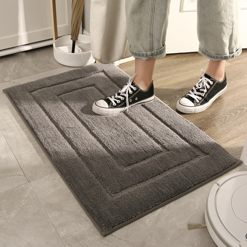 Cross-Border Thickened Bathroom Absorbent Floor Mat Bathroom Entrance Floor Mat Toilet Non-Slip Mat Door Mat Household Carpet