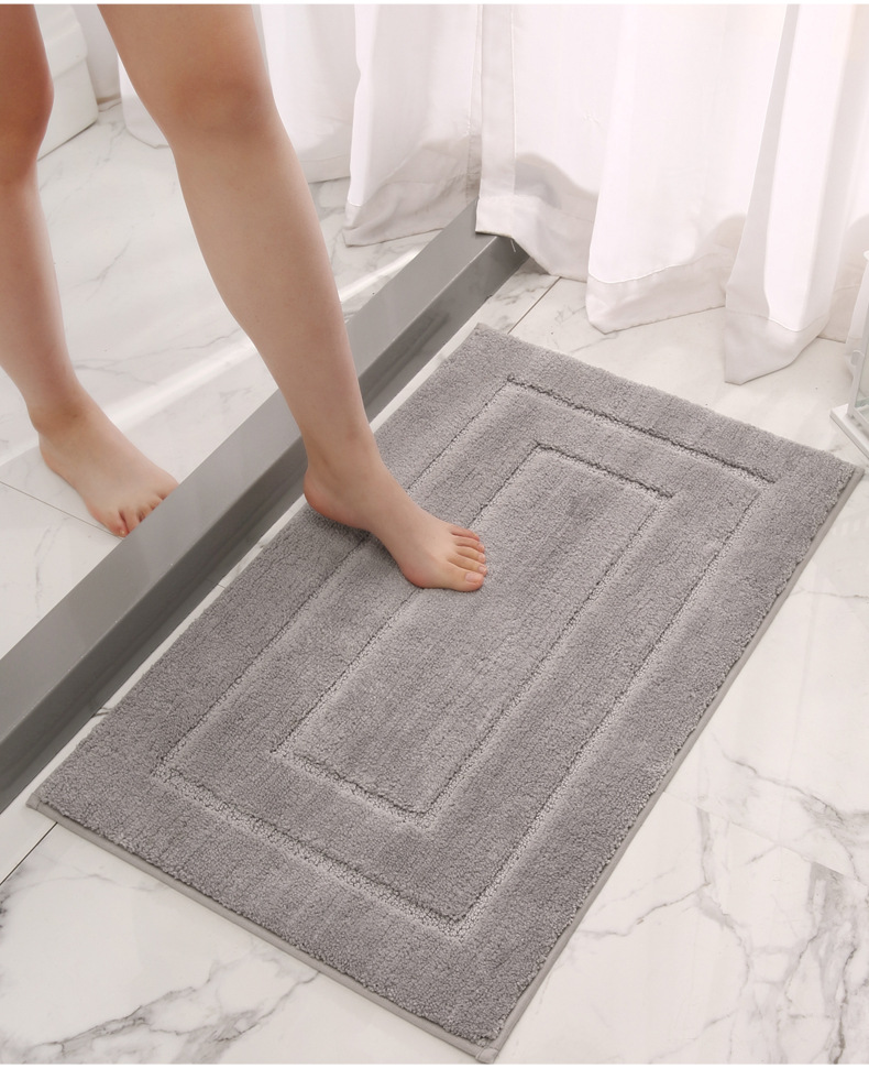 Cross-Border Thickened Bathroom Absorbent Floor Mat Bathroom Entrance Floor Mat Toilet Non-Slip Mat Door Mat Household Carpet