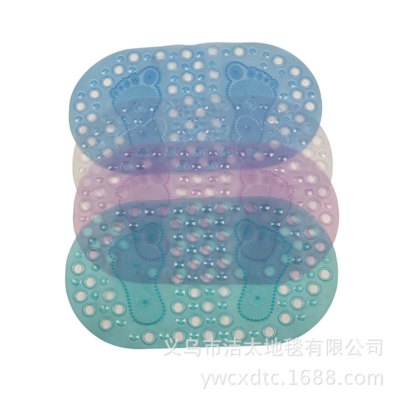 Hotel PVC round Hole Shower Floor Mat Bathroom Bath Non-Slip Mat Toilet Floor Mat Bathtub Non-Slip Floor Mat