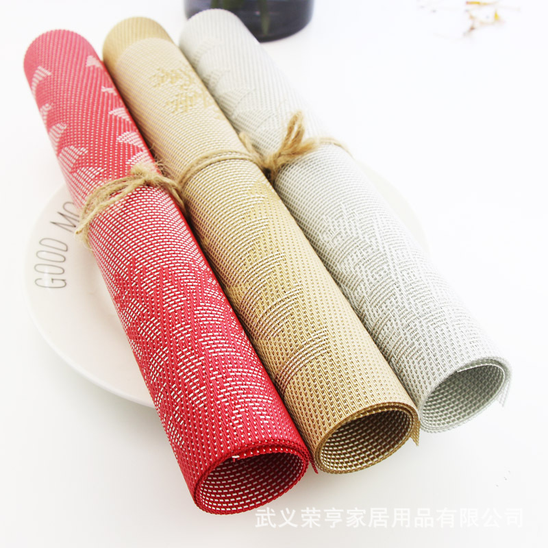 Winter solstice Christmas fawn PVC western-style food mat 30 * 45 mate non-slip mat rectangular coasters manufacturers direct sales