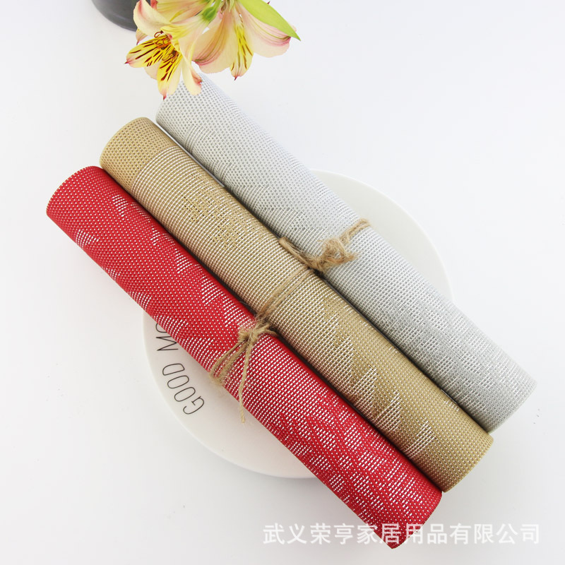 Winter solstice Christmas fawn PVC western-style food mat 30 * 45 mate non-slip mat rectangular coasters manufacturers direct sales