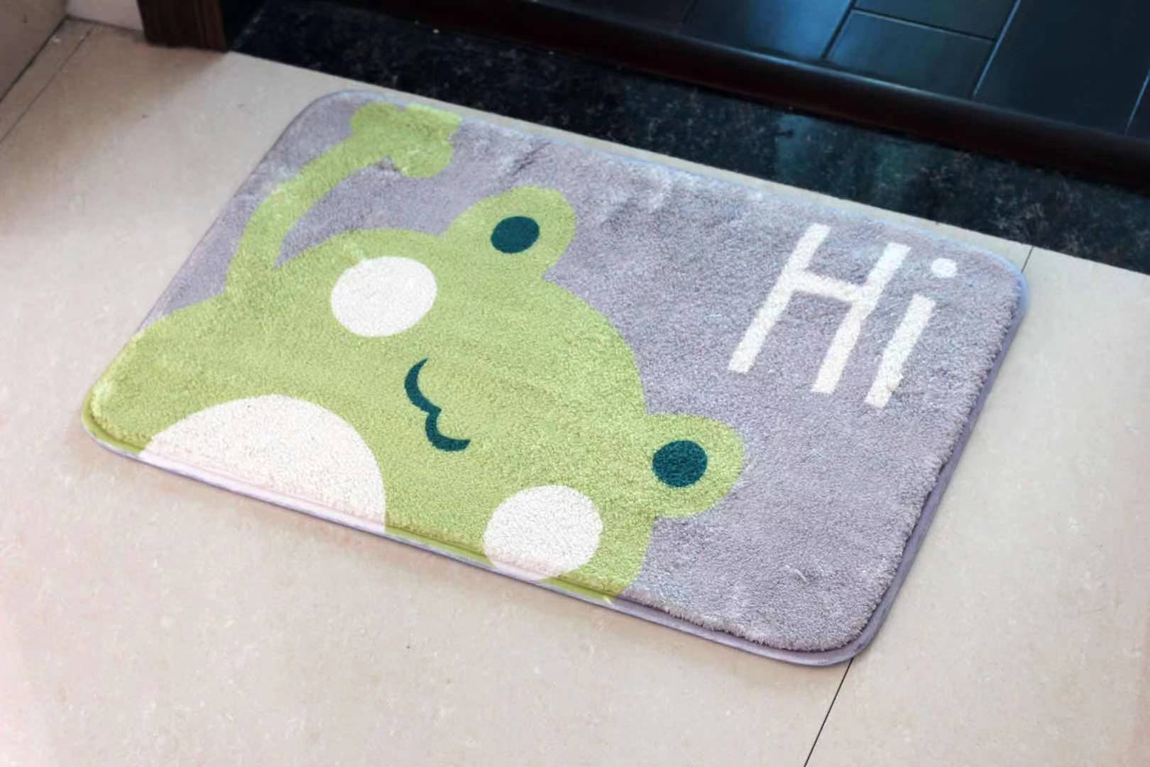 Factory Direct Sales Crystal Velvet Floor Mat HD Printing Door Mat Bedroom Living Room and Kitchen Entrance Non-Slip Mat