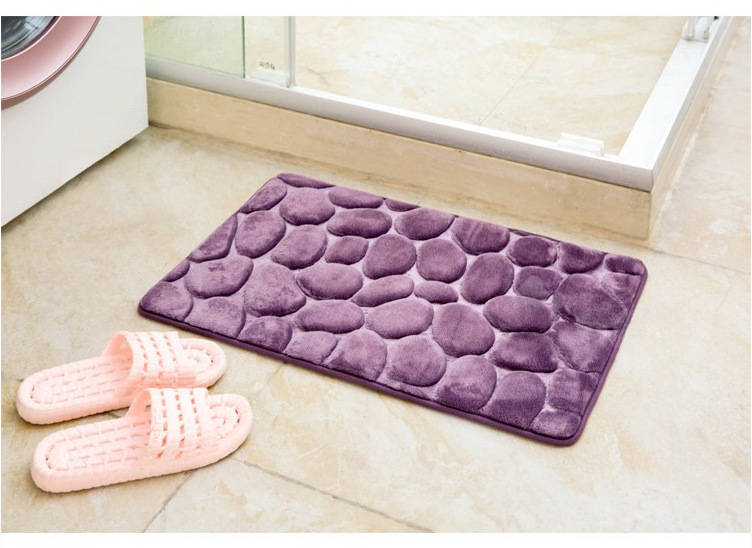 Simple Cobblestone Carpet Bedroom Entrance Floor Mat Door Mat Kitchen Bathroom Doorway Water-Absorbing Non-Slip Mat