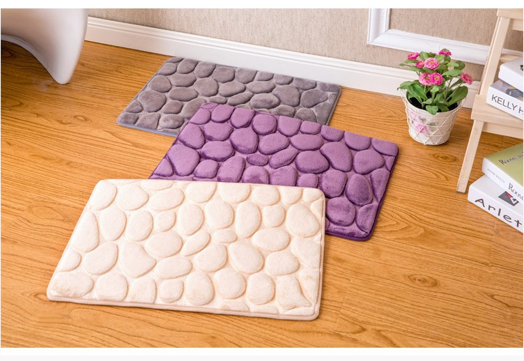 Simple Cobblestone Carpet Bedroom Entrance Floor Mat Door Mat Kitchen Bathroom Doorway Water-Absorbing Non-Slip Mat
