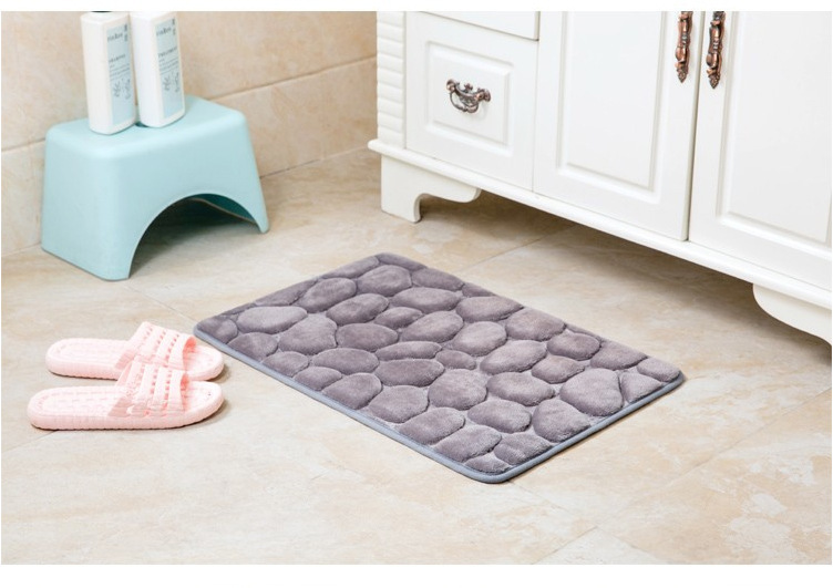 Simple Cobblestone Carpet Bedroom Entrance Floor Mat Door Mat Kitchen Bathroom Doorway Water-Absorbing Non-Slip Mat