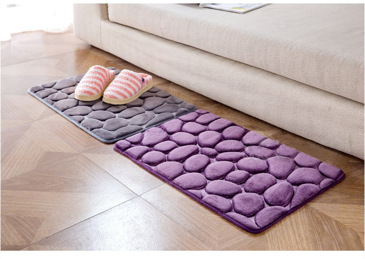 Simple Cobblestone Carpet Bedroom Entrance Floor Mat Door Mat Kitchen Bathroom Doorway Water-Absorbing Non-Slip Mat