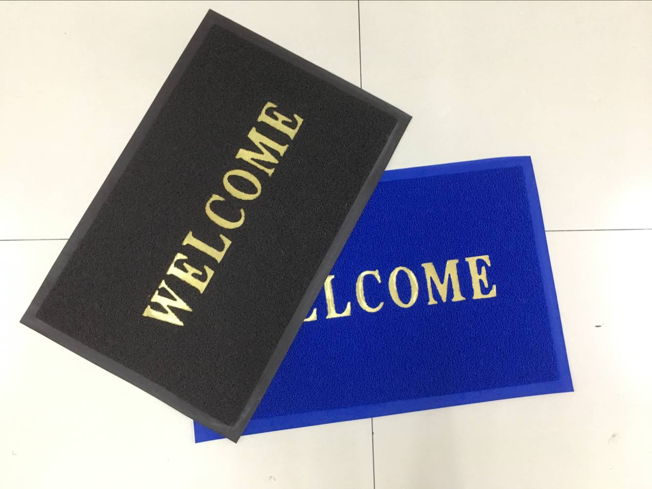 Thin wire drawing English, Spanish, Portuguese, PVC mat, wire drawing mat, door mat, non-slip mat