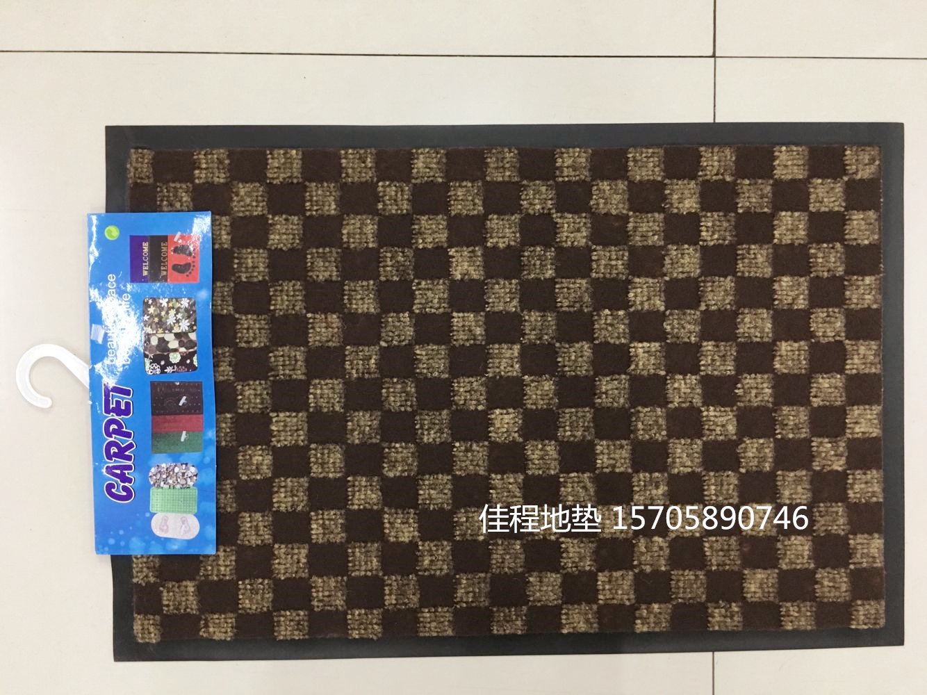 PVC small grid mat plaid mat jacquard grid mat water absorption non-slip mat polyester mat PVC small grid mat plaid mat jacquard grid mat water absorption non-slip mat polyester mat