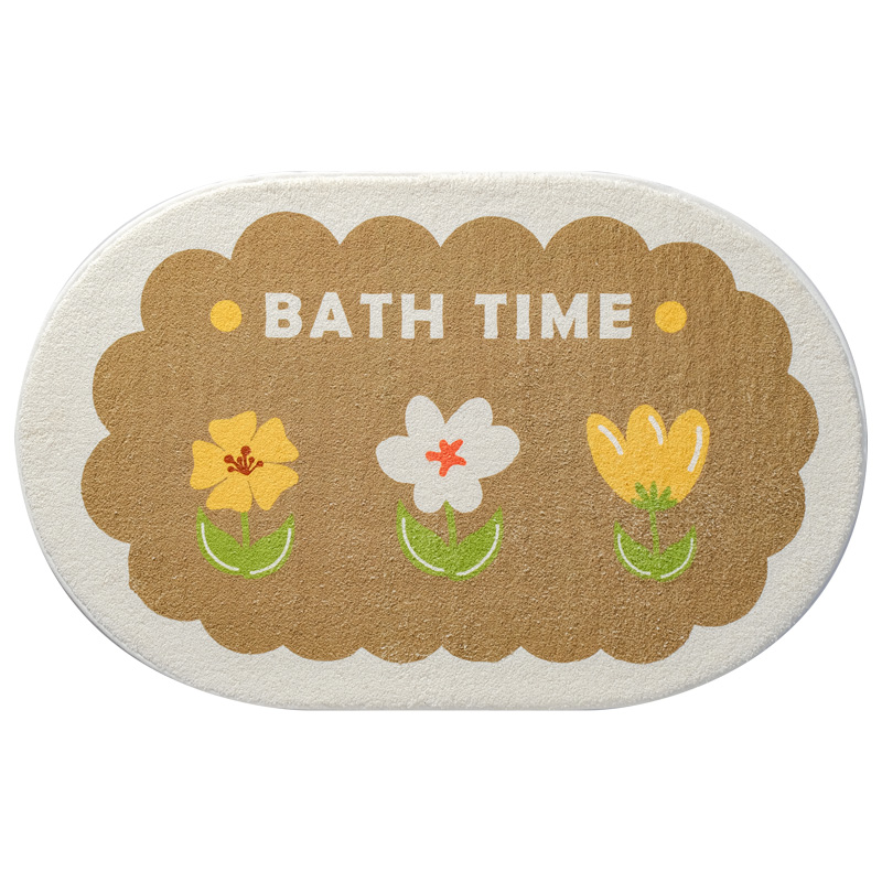 Bathroom Absorbent Floor Mat Toilet Floor Mat Bathroom Door Mat Entrance Bedroom Carpet Kitchen Household Non-Slip Mat