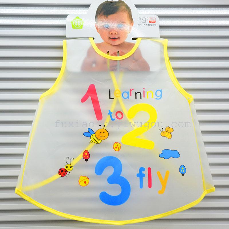 EVA baby dress smock waterproof anti summer children painting Korean baby clothes apron