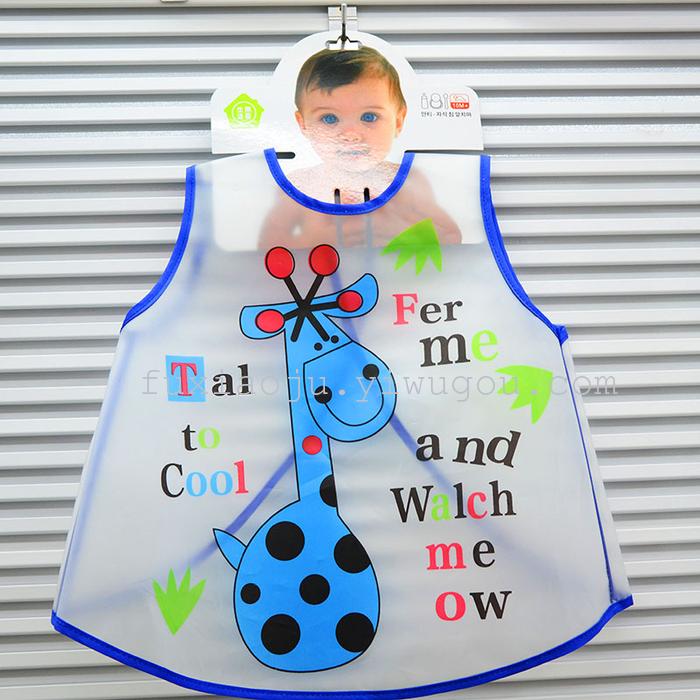 EVA baby dress smock waterproof anti summer children painting Korean baby clothes apron