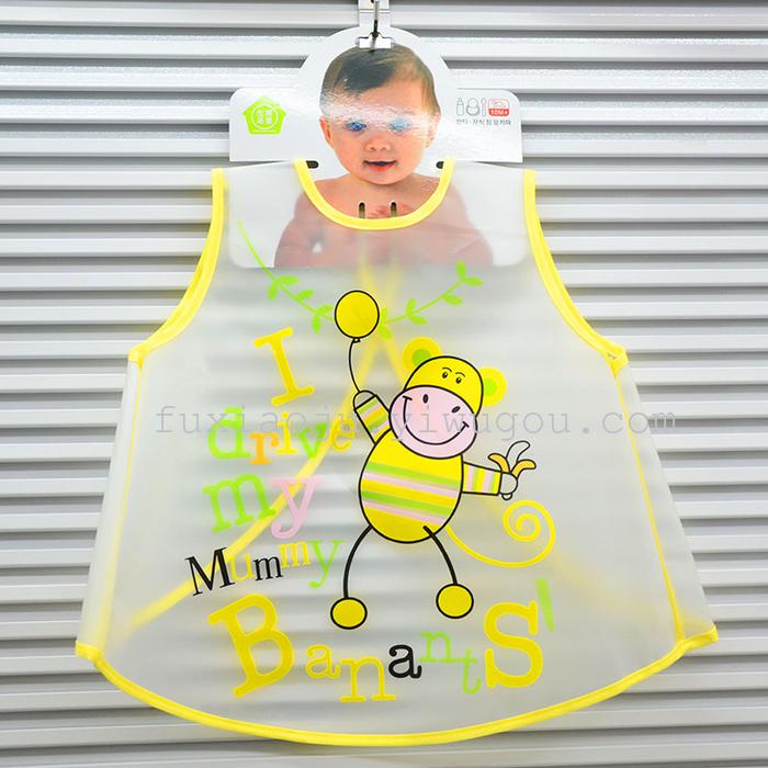 EVA baby dress smock waterproof anti summer children painting Korean baby clothes apron