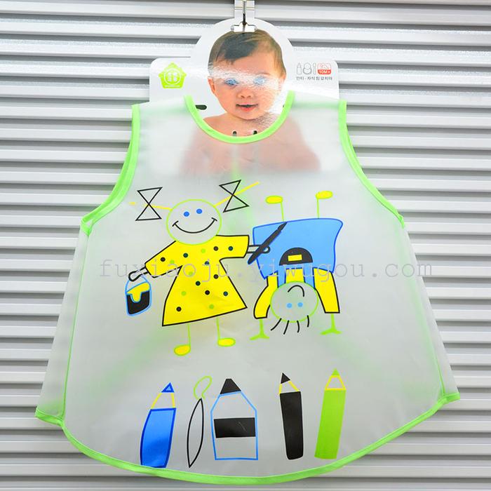 EVA baby dress smock waterproof anti summer children painting Korean baby clothes apron