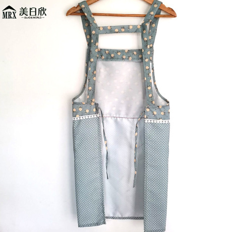 New Apron Korean Strap Apron Antifouling Apron Thickened Sleeveless Apron Female Overclothes Kitchen Antifouling Overalls