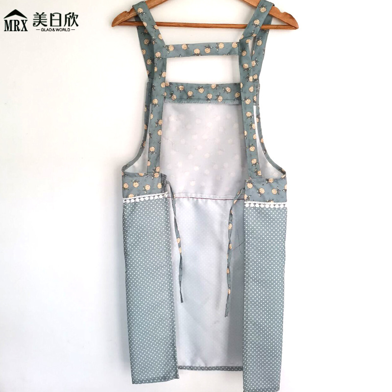 New Apron Korean Strap Apron Antifouling Apron Thickened Sleeveless Apron Female Overclothes Kitchen Antifouling Overalls