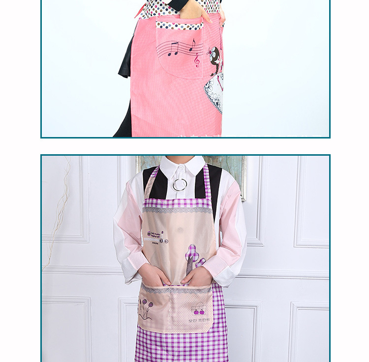 Korean version of polyester printed apron pocket lady polyester cloth household apron customized logowholesale. Korean version of polyester printed apron pocket lady polyester cloth household apron customized logowholesale.
