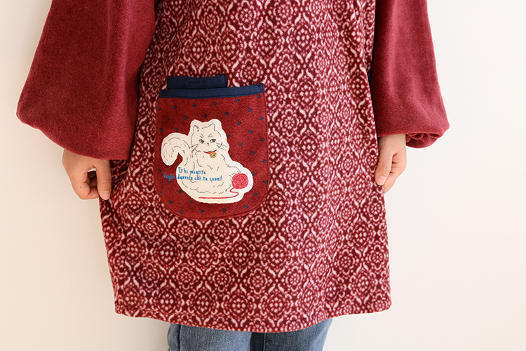 Daily Order Autumn and Winter Thick Warm Overclothes Bib Kitchen Baking Floral Cafe Painting Long Sleeve Apron