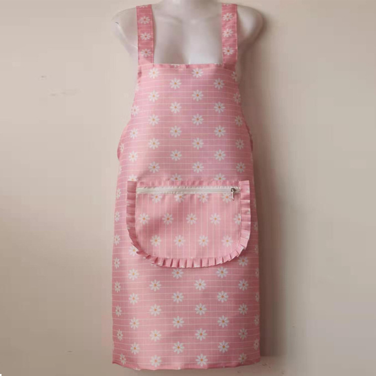 Snowflake Zipper Apron Korean Style Apron Hotel Catering Work Sleeveless Apron Household Cleaning Kitchen Antifouling Snowflake Zipper Apron Korean Style Apron Hotel Catering Work Sleeveless Apron Household Cleaning Kitchen Antifouling