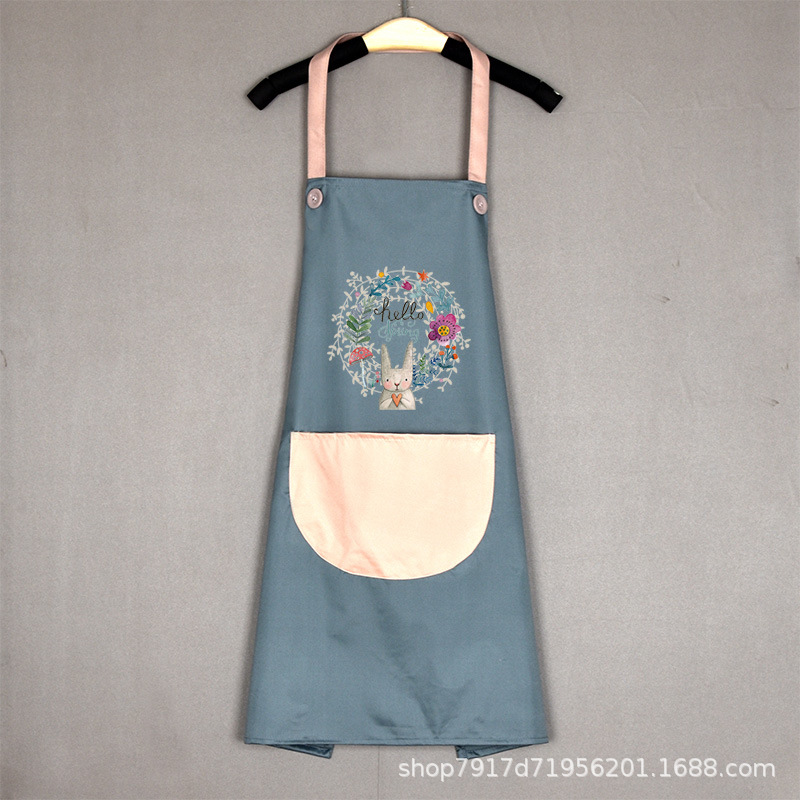 Summer Cute Cooking Women&#039;s Apron Household Kitchen Waterproof and Oil-Proof Japanese Adult Work Waist Protection Cloth Custom