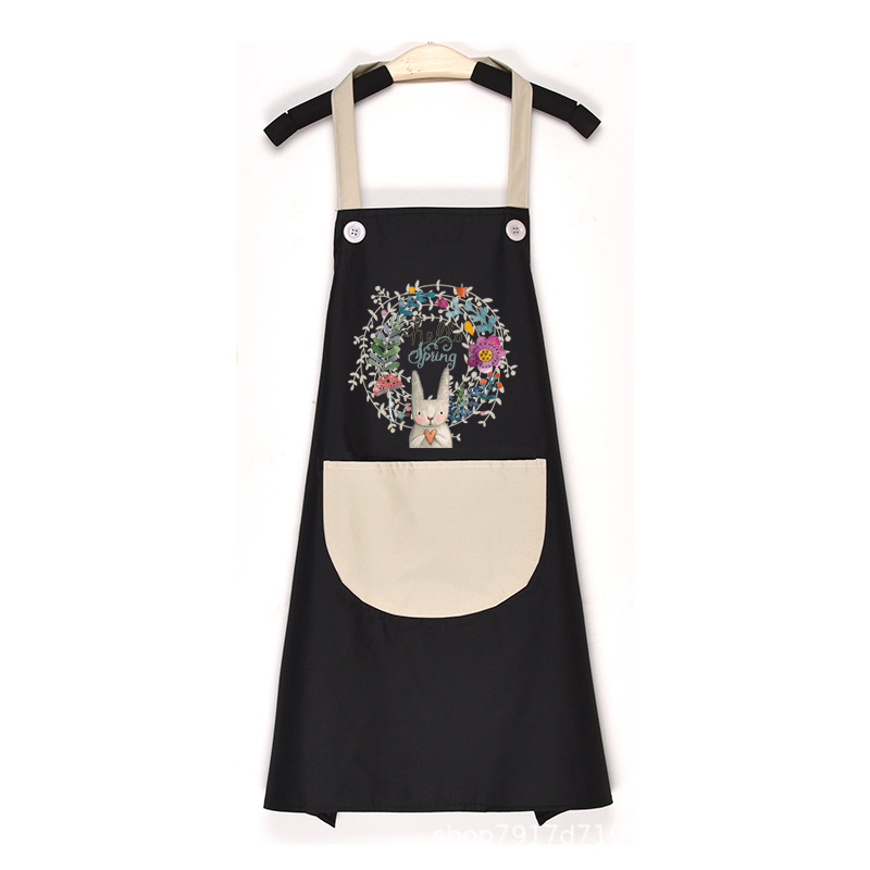 Summer Cute Cooking Women&#039;s Apron Household Kitchen Waterproof and Oil-Proof Japanese Adult Work Waist Protection Cloth Custom