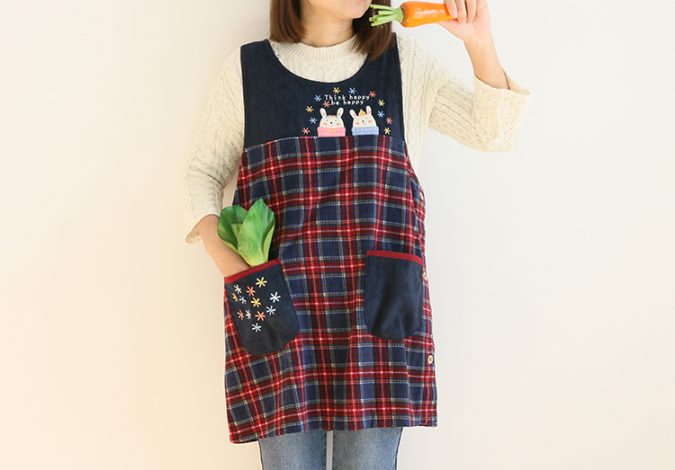 Daily Order Autumn and Winter Thick Warm Overclothes Bib with Sleeves Kitchen Baking Floral Coffee Shop Painting Long Sleeve Apron Daily Order Autumn and Winter Thick Warm Overclothes Bib with Sleeves Kitchen Baking Floral Coffee Shop Painting Long Sleeve Apron