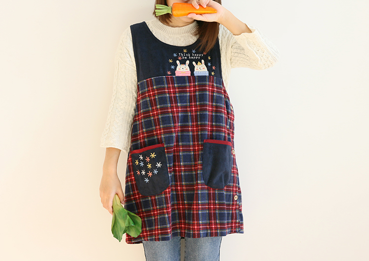 Daily Order Autumn and Winter Thick Warm Overclothes Bib with Sleeves Kitchen Baking Floral Coffee Shop Painting Long Sleeve Apron Daily Order Autumn and Winter Thick Warm Overclothes Bib with Sleeves Kitchen Baking Floral Coffee Shop Painting Long Sleeve Apron