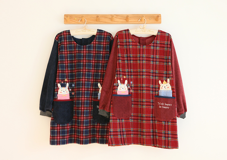 Daily Order Autumn and Winter Thick Warm Overclothes Bib with Sleeves Kitchen Baking Floral Coffee Shop Painting Long Sleeve Apron Daily Order Autumn and Winter Thick Warm Overclothes Bib with Sleeves Kitchen Baking Floral Coffee Shop Painting Long Sleeve Apron