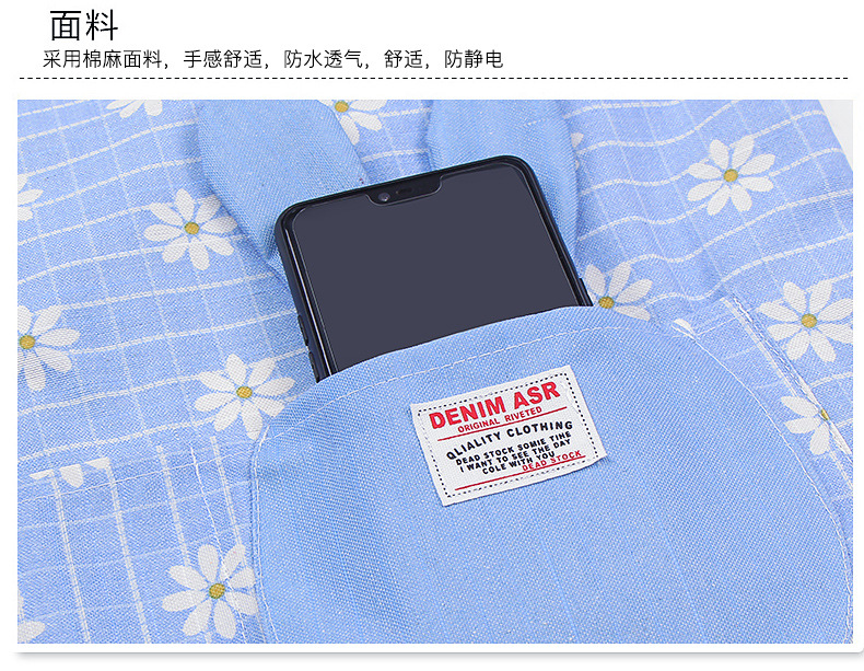 Factory direct sale can be customized LOGO cotton anti-pollution skirt kitchen chef household work apron wholesale Factory direct sale can be customized LOGO cotton anti-pollution skirt kitchen chef household work apron wholesale