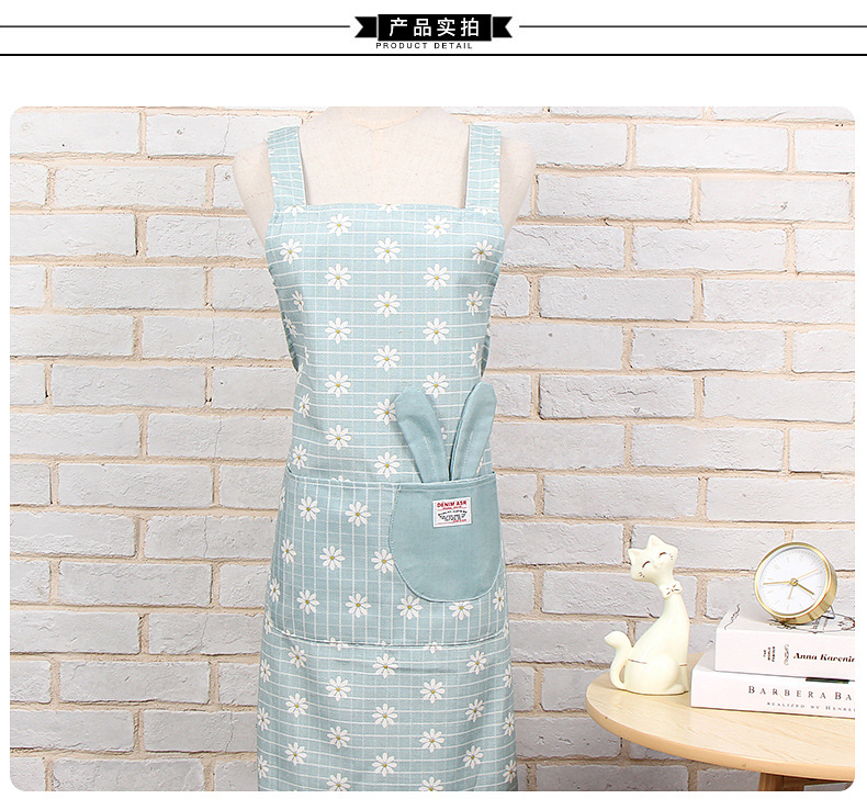 Factory direct sale can be customized LOGO cotton anti-pollution skirt kitchen chef household work apron wholesale Factory direct sale can be customized LOGO cotton anti-pollution skirt kitchen chef household work apron wholesale