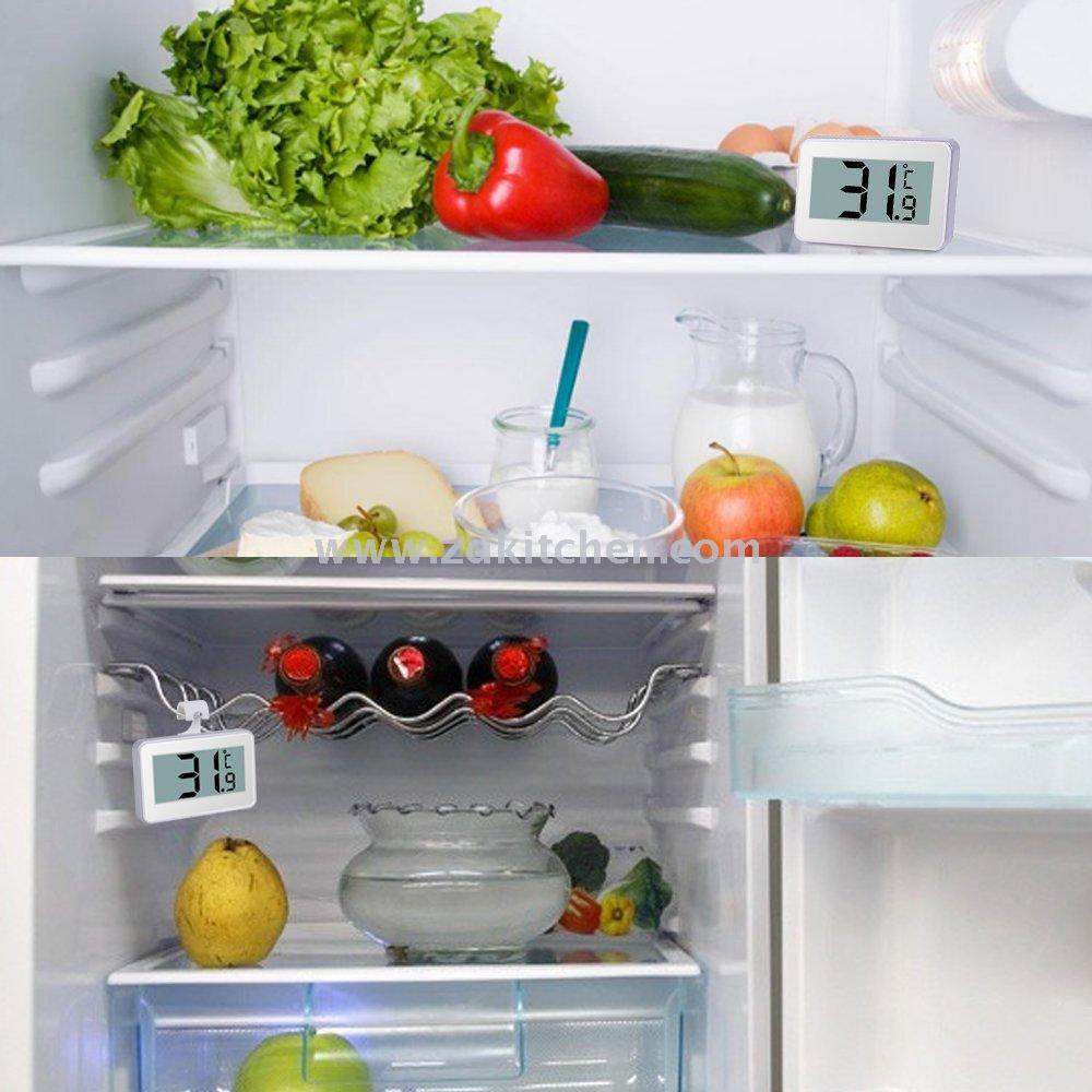 Electronic refrigerator thermometer  Digital Refrigerator Freezer thermometer . Fridge Thermometer with Big Digits