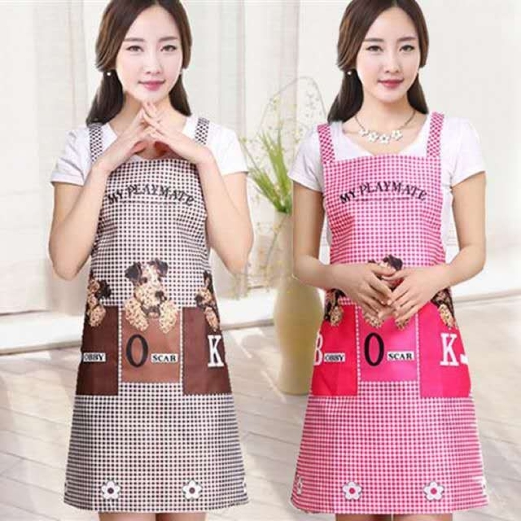 Korean Version Thickened Apron Kitchen Antifouling Waterproof and Oilproof Apron. Korean Version Thickened Apron Kitchen Antifouling Waterproof and Oilproof Apron.