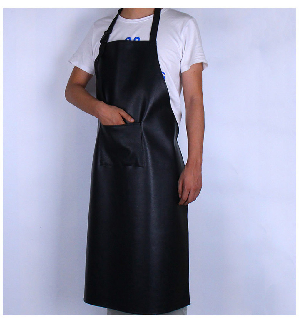 Kitchen Oilproof Apron Adult Waterproof Apron Leather Smock Waterproof Work Wear-Resistant Thickening Kitchen Dishwashing Waist Kitchen Oilproof Apron Adult Waterproof Apron Leather Smock Waterproof Work Wear-Resistant Thickening Kitchen Dishwashing Waist