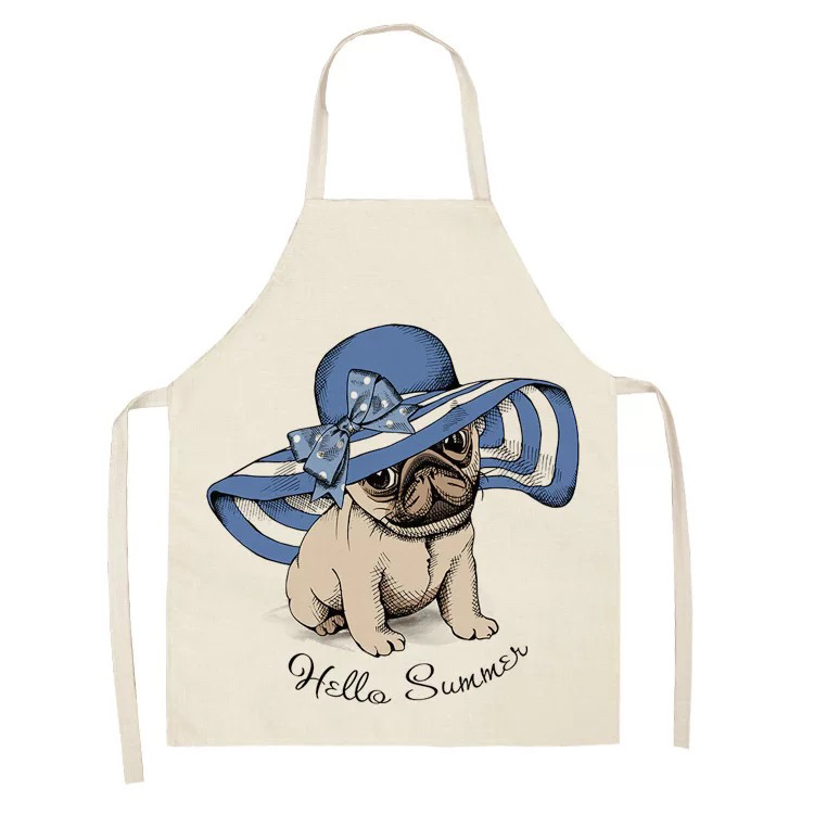 Flower Series Linen Printed Apron Support Graphic Customization Factory Wholesale Flower Series Linen Printed Apron Support Graphic Customization Factory Wholesale