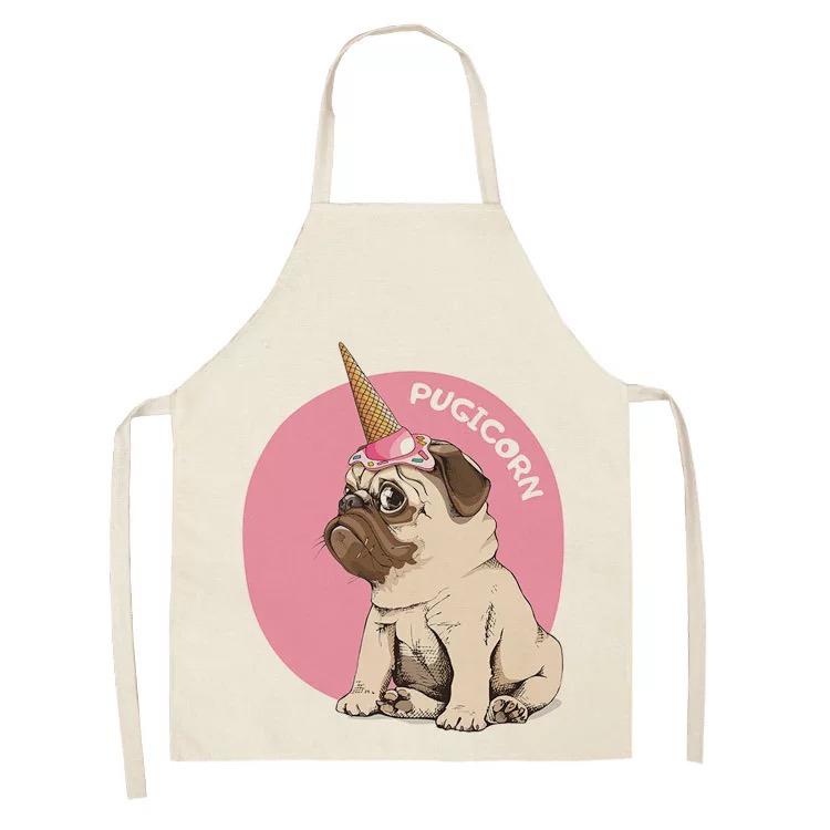 Flower Series Linen Printed Apron Support Graphic Customization Factory Wholesale Flower Series Linen Printed Apron Support Graphic Customization Factory Wholesale