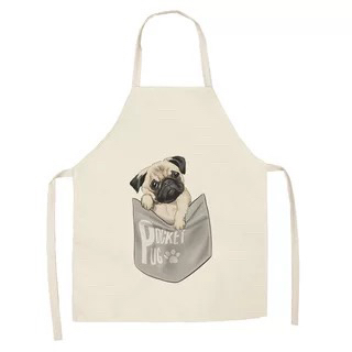 Flower Series Linen Printed Apron Support Graphic Customization Factory Wholesale Flower Series Linen Printed Apron Support Graphic Customization Factory Wholesale