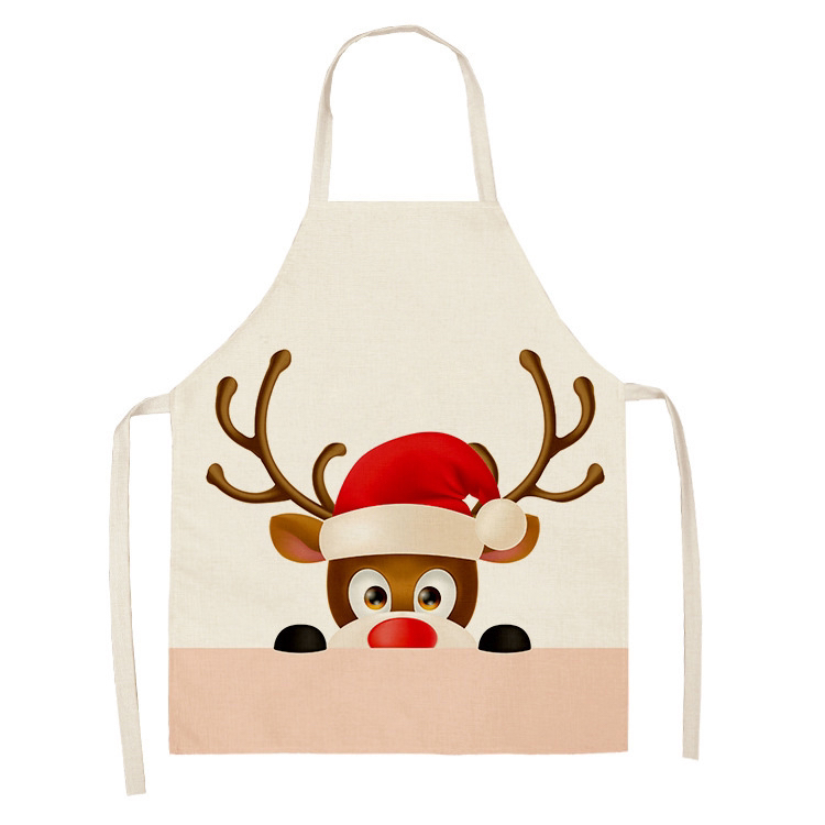 2021 New Christmas Series Linen Apron Home Cleaning Sleeveless Coverall Santa Claus Apron 2021 New Christmas Series Linen Apron Home Cleaning Sleeveless Coverall Santa Claus Apron