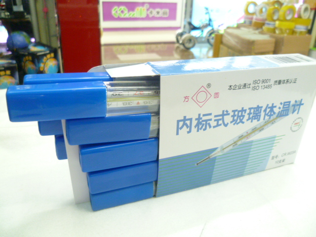 Glass thermometer, oral mercury thermometer, medical L, thermometer