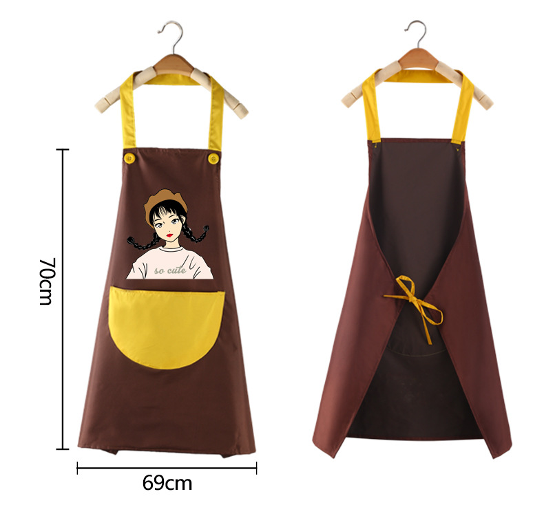Wholesale Custom Advertising Apron New Fashion Cartoon Kitchen Innovative Apron Sleeveless Waterproof Oil-Proof Neck-Hanging Apron Wholesale Custom Advertising Apron New Fashion Cartoon Kitchen Innovative Apron Sleeveless Waterproof Oil-Proof Neck-Hanging Apron