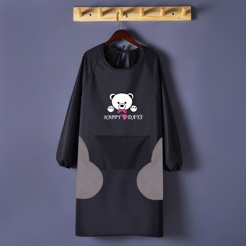 Hand Erasable Apron Household Kitchen Waterproof Oil-Proof Cooking Adult Coverall Bib Female Work Clothes Adult Smock