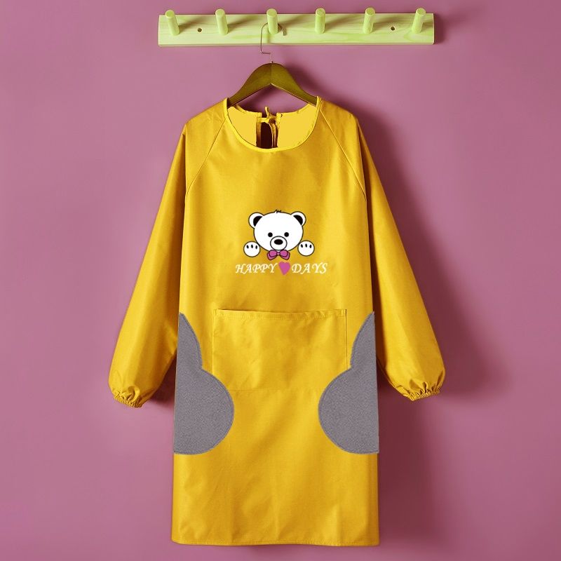 Hand Erasable Apron Household Kitchen Waterproof Oil-Proof Cooking Adult Coverall Bib Female Work Clothes Adult Smock