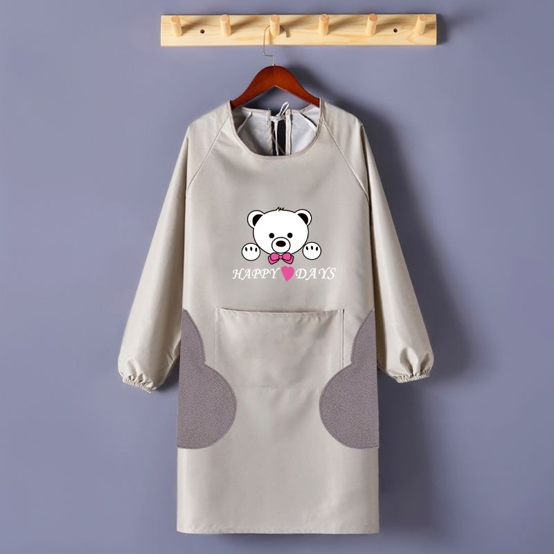 Hand Erasable Apron Household Kitchen Waterproof Oil-Proof Cooking Adult Coverall Bib Female Work Clothes Adult Smock