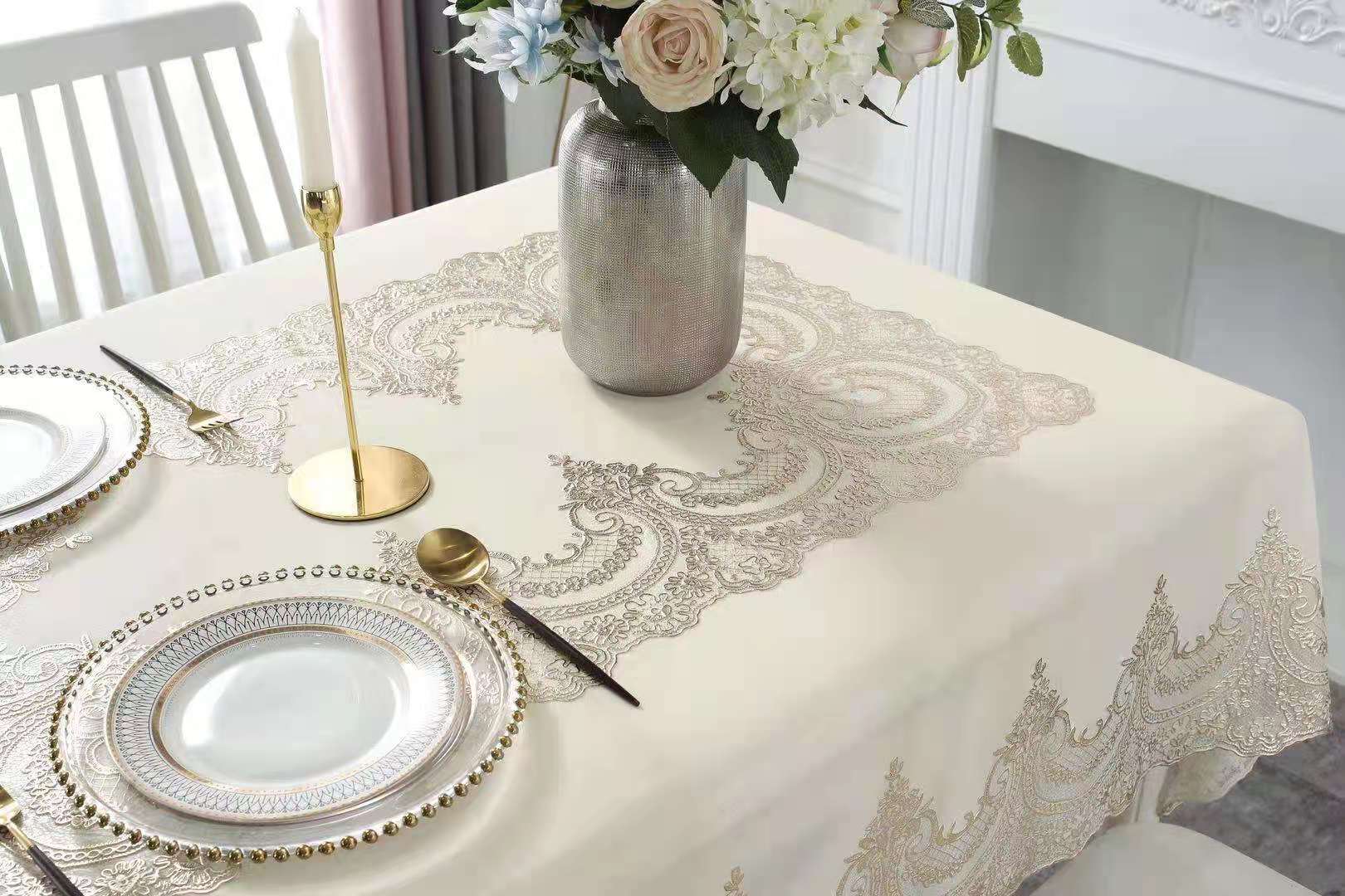 Dining table cloth waterproof, oil and water proof, no washing PVC household rectangular simple European bronzing table Dining table cloth waterproof, oil and water proof, no washing PVC household rectangular simple European bronzing table
