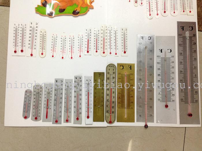 Factory direct craft accessories thermometer aluminum cardboard sticker student promotions