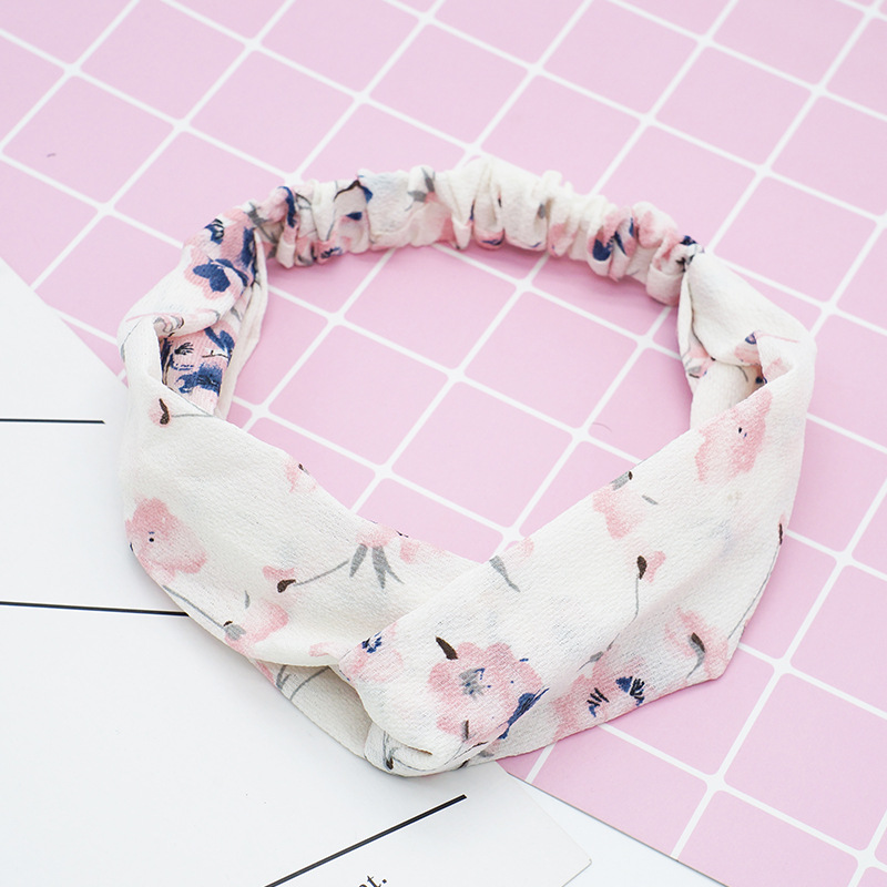 Creative New Fabric Craft Hair Band Korean Style Lady Simple Cross-Knotted Wide Brim Hair Band for Washing Face Cloth Hair Accessories
