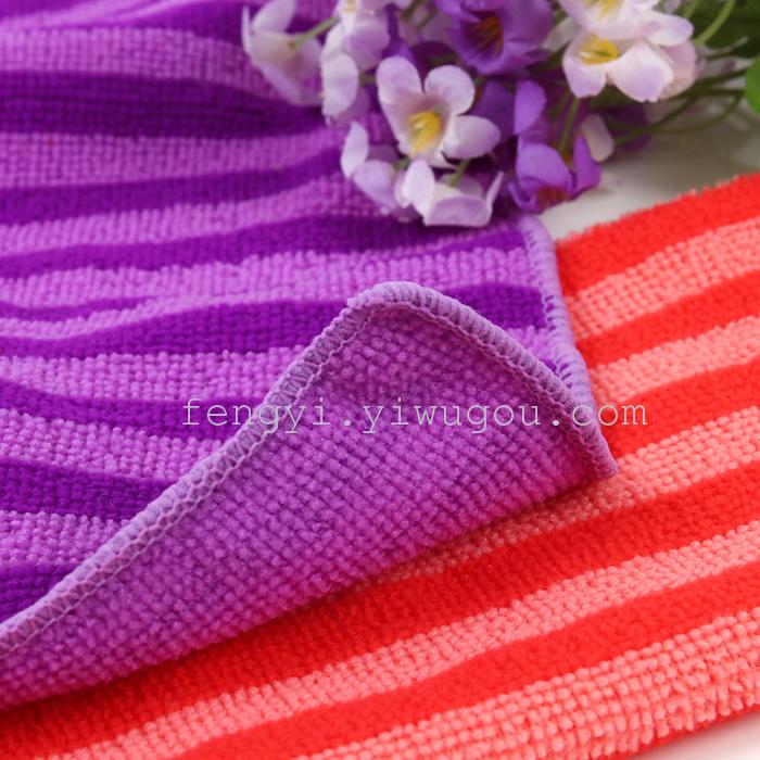 Microfiber Color Stripes Rag Car Washing Cloth Kitchen Cleaning Rag Microfiber Color Stripes Rag Car Washing Cloth Kitchen Cleaning Rag