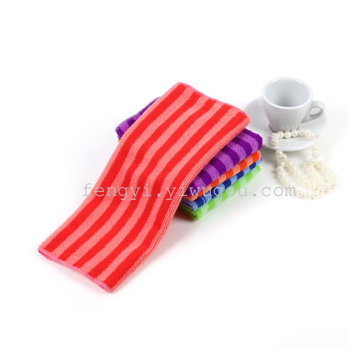 Microfiber Color Stripes Rag Car Washing Cloth Kitchen Cleaning Rag Microfiber Color Stripes Rag Car Washing Cloth Kitchen Cleaning Rag