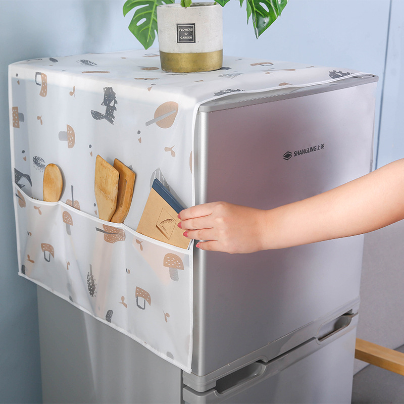 Refrigerator Cover Cover Cloth Single Door Double Door Refrigerator Dust Cover Nordic Refrigerator Cover Cloth Household Washing Machine Cover Towel