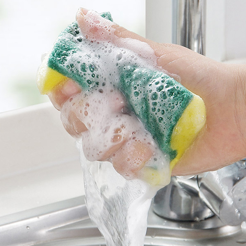 Dish-Washing Sponge Sponge Wipe Scouring Pad Dishcloth Wok Brush Cleaning Brush Nano Marvelous Pot Cleaning Accessories Spong Mop Dishes Cloth