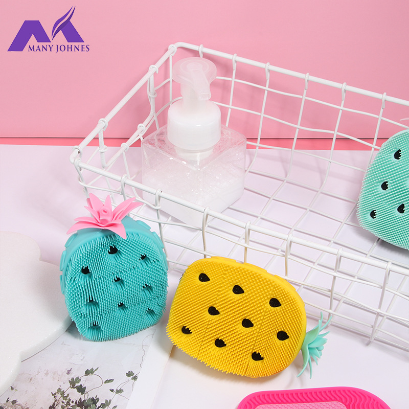 Internet Celebrity Pineapple Silicone Bath Brush Pineapple Loofah Massage Ball Exfoliating Washing cloth