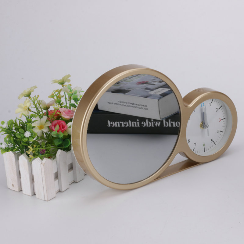 Photo Frame Clock Magic Mirror Photo Frame round Led Gift Wedding Studio Magic Mirror Multifunctional Photo Frame with Clock